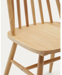 Jedálenské stoličky v súprave 2 ks z kaučukového dreva v prírodnej farbe – Kave Home