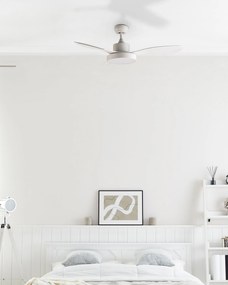 Stropný ventilátor so svetlom biely BANDERAS Beliani