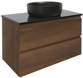 Kúpeľňová skrinka s krycou doskou SAT B-Way 99x50x45 cm orech mat BWAY2100NUTZ