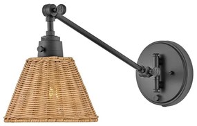 Hinkley HK-ARTI-1W-BK-NR-Bodové nástenné svietidlo ARTI 1xE27/60W/230V čierna/hnedá