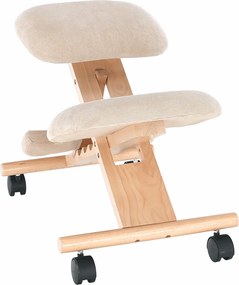 Kondela Ergonomická kľakačka, krémová/buk, GROCO