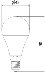 Mexen Nova, LED žiarovka E14, G45, 9W, studená - 6500K, 945 lm - L101-E14-0965-01