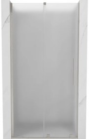 Mexen Velar, posuvné sprchové dvere do otvoru 120 cm, 8mm sklo námraza, brúsená oceľ, 871-120-000-31-97