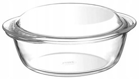 Pyrex Sklenená zapekacia misa s vekom okrúhla 3 l