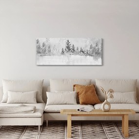Obraz - Jelene pri jazere (120x50 cm)