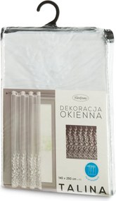ZÁCLONA NA KRÚŽKOCH TALINA 140X250 CM VZOROVANÁ