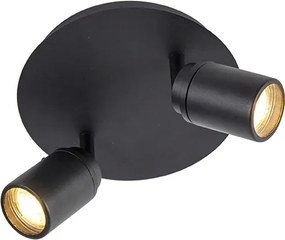 Inteligentný moderný reflektor čierny vrátane GU10 2-svetiel IP44 - Ducha
