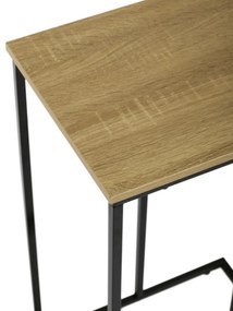 Autronic - Odkládací stůl, MDF deska, dekor divoký dub, černý kov - CT-G1040 OAK