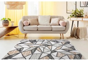 Kusový koberec Mozaika krémovo sivý 140x190cm