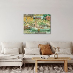 Obraz - Childe Hassam, Oyster Sloop, Cos Cob, reprodukcia (70x50 cm)