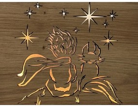 Li-Go 5788/DUB2 - LED stolná dekorácia LED/12W/230V 19x19 cm dub/Malý princ