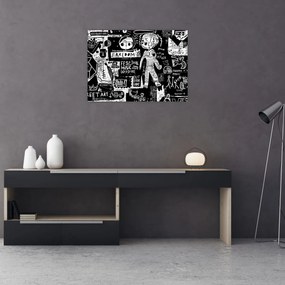 Sklenený obraz - Graffiti (70x50 cm)