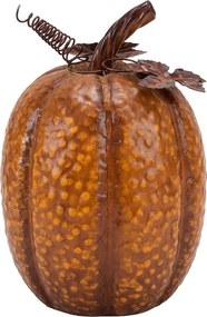 Oranžová antik kovová dekorácia tekvice Pumpkin Rust - Ø 18*25 cm