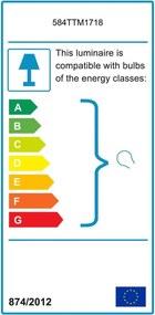 Čierno-biela stolová lampa so skleneným tienidlom (výška 43 cm) Yay – Opviq lights