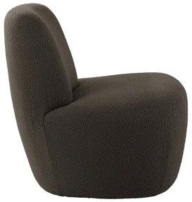 Sivohnedé kreslo z textílie buklé Ada – Leitmotiv