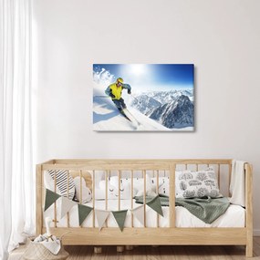 Obraz - Lyžiar (90x60 cm)