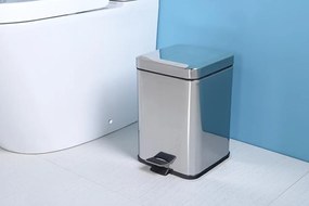 Aqualine Aqualine, SIMPLE LINE odpadkový koš guľatý 12l, leštená nerez, 27112