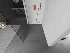 Mexen Kioto L, sprchová zástena Walk-In 60 x 200 cm, 8mm číre sklo, medený matný profil, 800-060-103-65-00