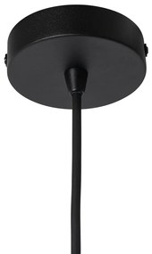 Dizajnové závesné svietidlo čierne s opálom - Angela