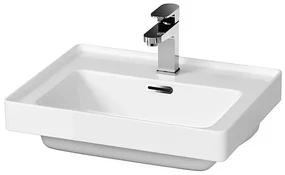 Cersanit Crea, závesná skrinka + keramické umývadlo 50cm, biela lesklá, S801-277