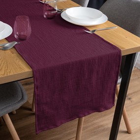 Biante Mušelínový behúň na stôl MSN-044 Burgundská vínová 20x120 cm