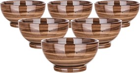 Súprava 6 misiek Palas, 14,3 cm, hnedá