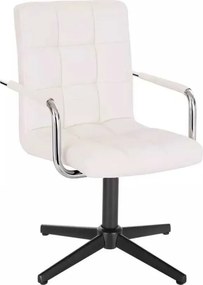 LuxuryForm DESIGN Stolička VERONA na čiernom kríži - biela