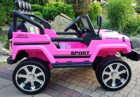 LEAN CARS Elektrické autíčko Jeep S2388 ružové 4x45W