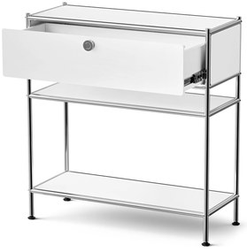 Kovová konzola »CN3 Slim Line« so zásuvkou, biela