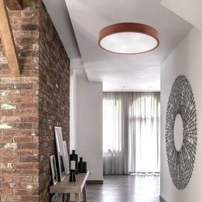 Stropné svietidlo NATURAL 4xE27/60W/230V ø 57,5 cm borovica/hnedá