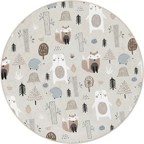 Prateľný detský koberec ø150 cm Forest Friends – Mila Home