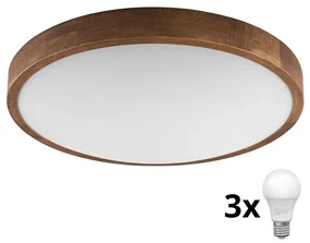 Brilagi - LED Stropné svietidlo CARVALHO SLIM 3xE27/60W/230V dub čerešňa pr. 47 cm BG0850
