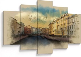 Obraz - Moyka rieka, Petrohrad, Rusko (150x105 cm)