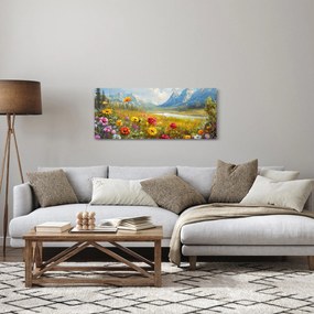 Obraz - Maľovaná krajina (120x50 cm)