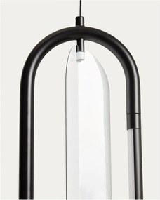 Čierna LED stojacia lampa (výška 300 cm) Bow – Kave Home