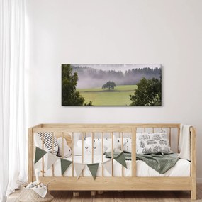 Obraz lúky so stromom (120x50 cm)