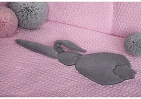 BELISIMA 3-dielne posteľné obliečky Belisima Králiček 90/120 ružovo-sivé