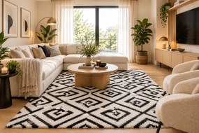 Koberec Boho 638 CREAM/BLACK rozmery koberec: 160x220 cm