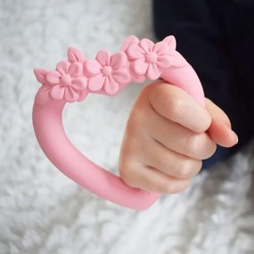 A Little Lovely Company Hryzátko: Srdiečko ružová