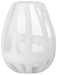 Biela sklenená ručne vyrobená váza (výška 18 cm) Cosmin – Bloomingville