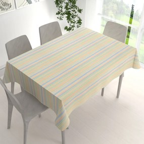 Biante Bavlnený obdĺžnikový obrus Sandra SA-734 Pastelovo farebné pásiky 50x100 cm