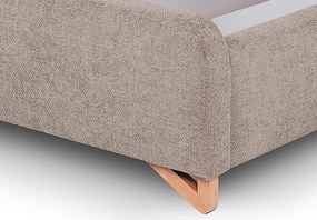 Posteľ Flamingo 180x200 cm, béžová cappuccino štruktúrovaná tkanina