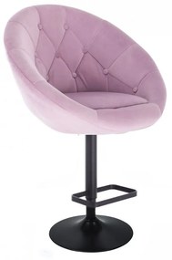 LuxuryForm DESIGN Barová stolička VERA VELUR na čiernom tanieri - levanduľa