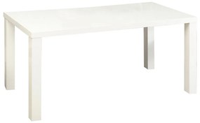 Tempo Kondela Jedálenský stôl rozkladací, biela vysoký lesk HG, ASPER New TYP 1
