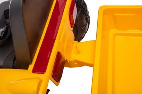 LEAN CARS Batériový traktor s prívesom S617 žltý