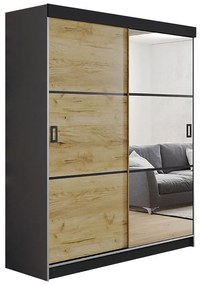 Skriňa Retro 138 3L grafit/ Dvierka craft