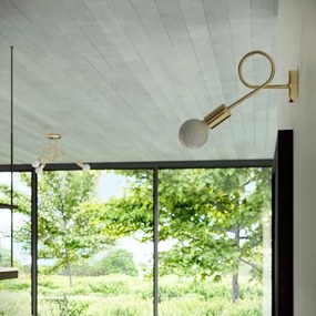 Sollux SL.1437 - Prisadený luster LOOP 3xE27/15W/230V zlatá