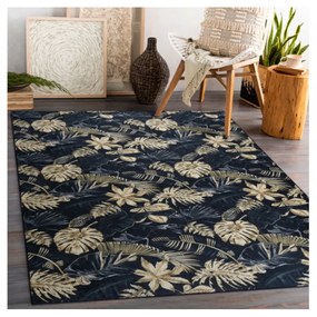 Kusový koberec Listy čierny 2 160x220cm