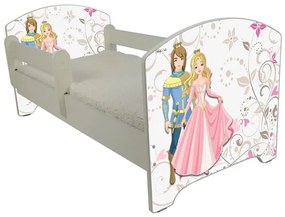 Raj posteli Detská posteľ  " Princ a Princezná " biela