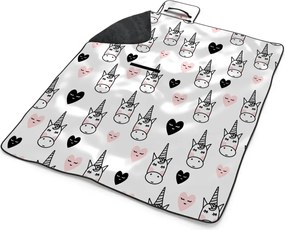 Sablio Plážová deka Hlava jednorožca: 200x140 cm